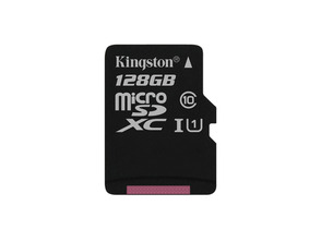 Kingston 128gb microsdxc canvas select 80r cl10 uhs-i single