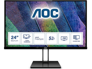 Monitor Profesional AOC 24V2Q 23.8 " Full HD Negro