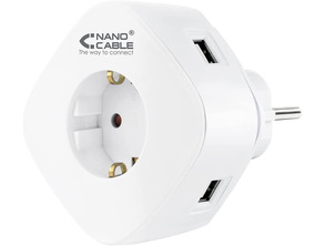 Nanokable Cargador Universal 3 tomas USB