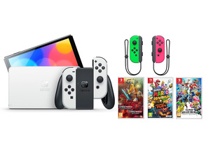 Add to cart Nintendo Switch OLED (Blanca) + 3 Juegos + Joy Con (Verde/Rosa) Nintendo Switch OLED (Blanca) + 3 Juegos + Joy Con (Verde/Rosa)