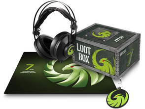 Pack MSI Loot Box AMD 7nm (Auriculares + Alfombrilla + Llavero)