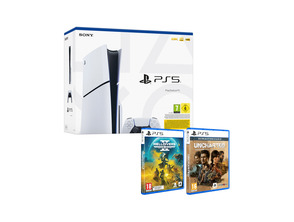 PS5 Slim Chassis D + Unchated Legacy Collection + Helldivers