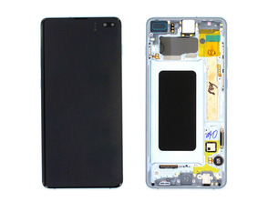 Ersatz Display Komplett mit Rahmen für Samsung Galaxy S10 Weiss