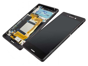 Full front with Frame Sony Xperia M4 Aqua (E2303/E2306/E2353) Black