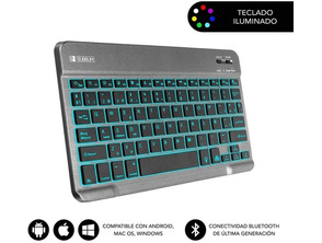 Tastatur-Hintergrundbeleuchtung-Smart BT Grau Subblim PC/Mac/Android/iOS