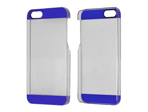 Transparent Plastic Case for iPhone 5/5S Schwarz / Grün
