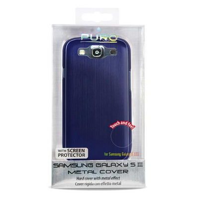 Blue Metal Casing Samsung Galaxy S3 i9300 Puro