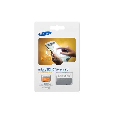 MICRO SD SAMSUNG + ADAPTADOR SD 8GB EVO CLASS 10 (MB-MP08DA / EU)