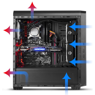 NOX Hummer ZS USB Tower 3.0 Schwarz