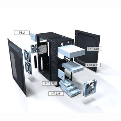 NOX CARTON ATX TITAN. SEMITURE. Kommen Sie. USB 3.0. NEGRO