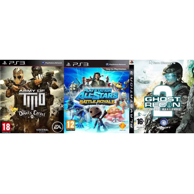 Army Pack PS3 (Army of Two: The Devils Karte + All Stars Battle Royale + Ghost Recon 2)