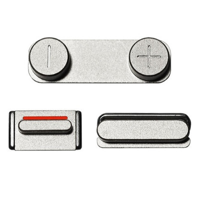 Ersatz Button Set iPhone 5S Silber