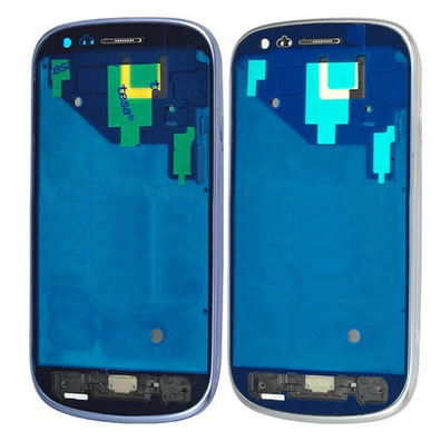 Front Frame for Samsung Galaxy S3 Mini Schwarz / Grün