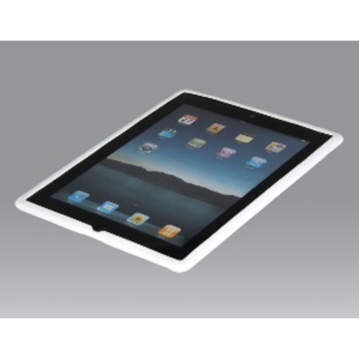 Simple Design Rubber Open-face Case - iPad 4 (White)