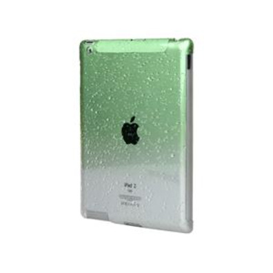 Durable Plastic Drop Design iPad 2 Open-face Case (Green)