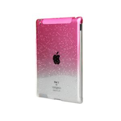 Durable Plastic Drop Design iPad 2 Open-face Case (Pink)