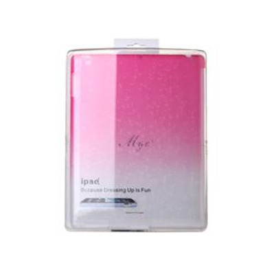 Durable Plastic Drop Design iPad 2 Open-face Case (Pink)