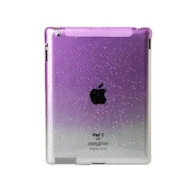 Durable Plastic Drop Design iPad 2 Open-face Case (Purple)