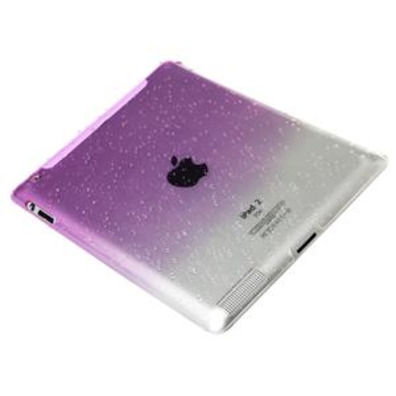 Durable Plastic Drop Design iPad 2 Open-face Case (Purple)