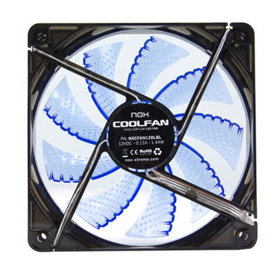 Nox Ventilator Box Cool Fan 12cm blau Led
