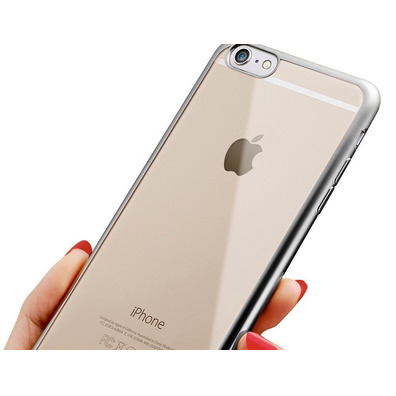 Soft case Clear-Silver Bling Apple iPhone 6/6S Muvit
