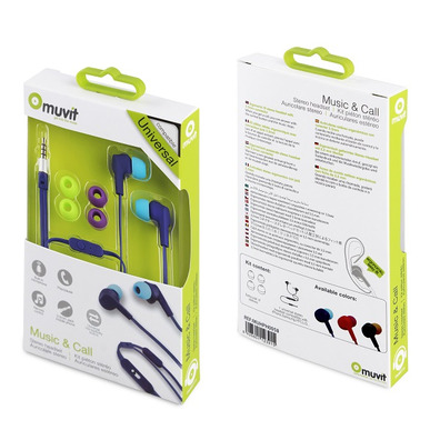 Stereo Earphones for Tablets/Smartphones Muvit Purple