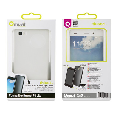 Clear Case + Screen Protector for Huawei P8 Lite Muvit