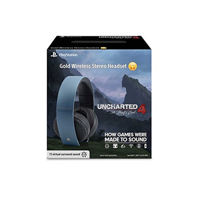 Wireless Headset Sony Playstation Gold Uncharted 4 Edition