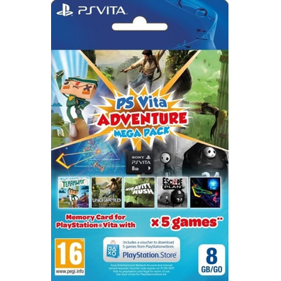 PSVita 2000 (Wifi) + Adventure Mega Pack + Speicherkarte 8Gb