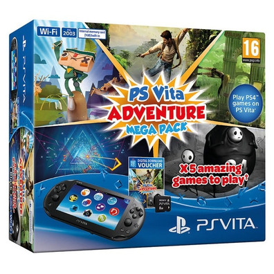 PSVita 2000 (Wifi) + Adventure Mega Pack + Speicherkarte 8Gb