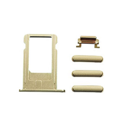 SIM Card Tray and Side Buttons Set for iPhone 6 Plus Silber