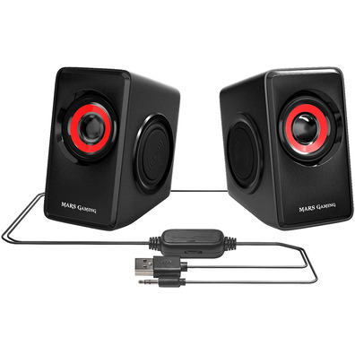 Lautsprecher Mars Gaming MS1 10W 2.0 Rot