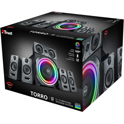 Altavoces Trust Gaming GXT 698 Torro RGB-Illuminiert 180W 5.1