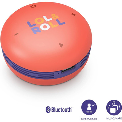 Altavoz Bluetooth Energy Sistem Lol & Roll; Pop Kids Orange