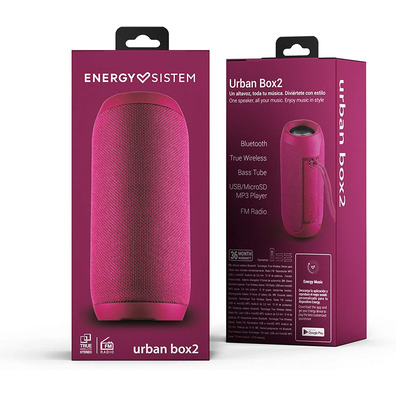 Altavoz Portátil Bluetooth Energy Sistem Urban Box 2 Magenta