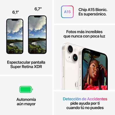Apple iPhone 14 Plus 128GB 6.7 '' 5G (Product Red) Rojo MQ513QL/A