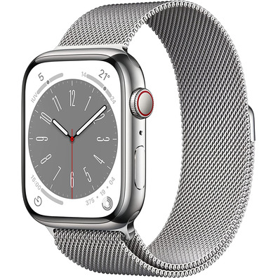 Apple Watch Series 8 GPS/Cellular 45mm Plata/Correa Milanese Loop Plata