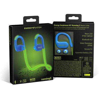 Auriculares Deportivos Energy Sistem Running 2 Verde Neon