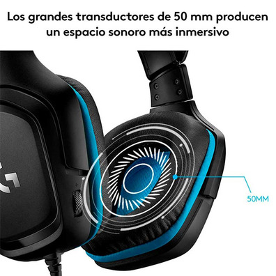 Logitech Auriculars G432 7.1 mit Mikrofon USB/Jack 3.5 Schwarz