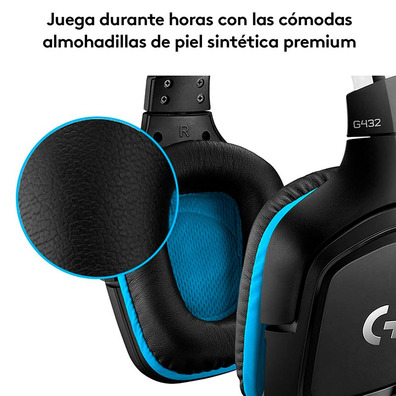 Logitech Auriculars G432 7.1 mit Mikrofon USB/Jack 3.5 Schwarz
