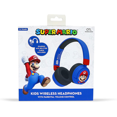 Auriculares OTL Wireless Bluetooth Kopfhörer Super Mario Azul