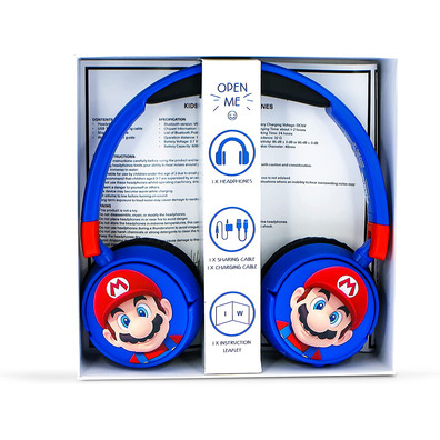 Auriculares OTL Wireless Bluetooth Kopfhörer Super Mario Azul