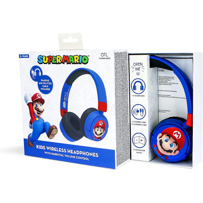 Auriculares OTL Wireless Bluetooth Kopfhörer Super Mario Azul