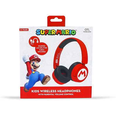 Auriculares OTL Wireless Bluetooth Kopfhörer Super Mario Rojo