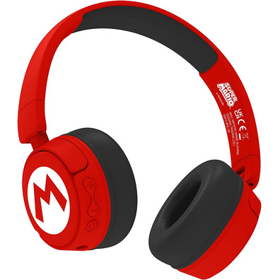 Auriculares OTL Wireless Bluetooth Kopfhörer Super Mario Rojo