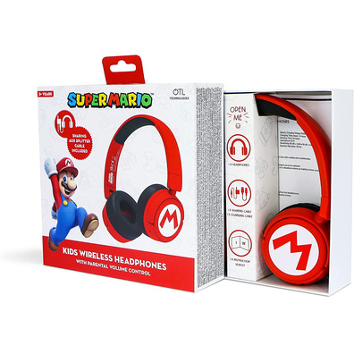 Auriculares OTL Wireless Bluetooth Kopfhörer Super Mario Rojo