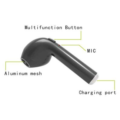Stereo-Kopfhörer Bluetooth + Mikrofon HBQ i7 Schwarz