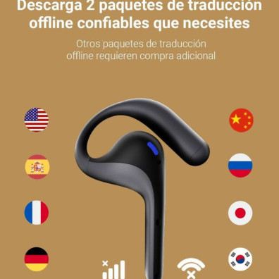 Auricular Translator Timekettle W4 Pro IA Black in Echtzeit