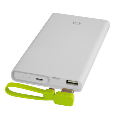 EXTERNAL BATERIA KSIX 10000 MAH USB QUICK CHARGE 3.0 und USB BLANCA