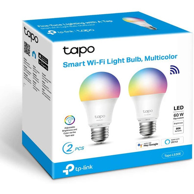 Bombilla Inteligente TP-Link TAPO L530E (2uds) E27 Multicolor